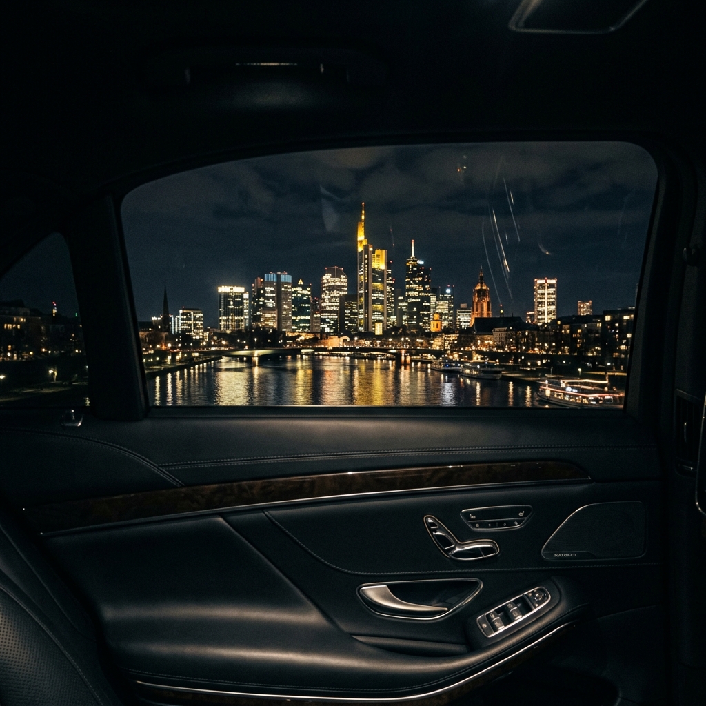 Luxus Limousine Frankfurt Skyline